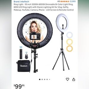 Inkeltech LED Ring Light with Stand BRAND NEW